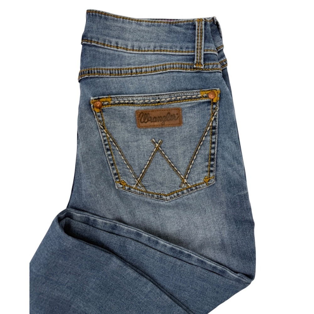 Wrangler Womens Boot Cut Jeans Sz 9 29x29 Medium Wash Stretch Denim Mid Rise